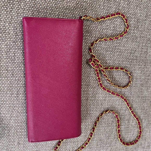 Prada wallet on chain rose / pink /authentic 100% - Picture 2 of 12